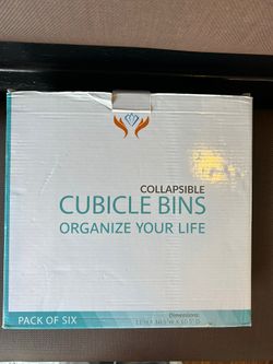 Collapsible Cubicle Bins Pack of Six , Yellow