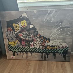 Jason Skeldon  Skel Art Print J’s Jordan 1 OG graffiti canvas