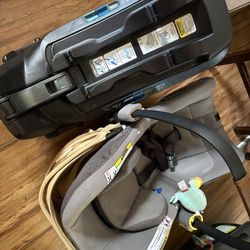 Nuna pipa car seat + RELX base with an adapter