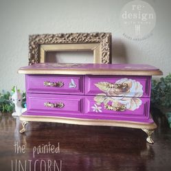 Floral Refinished Jewelry Box