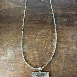 14k Milano Chain And 10k Last Supper Pendant