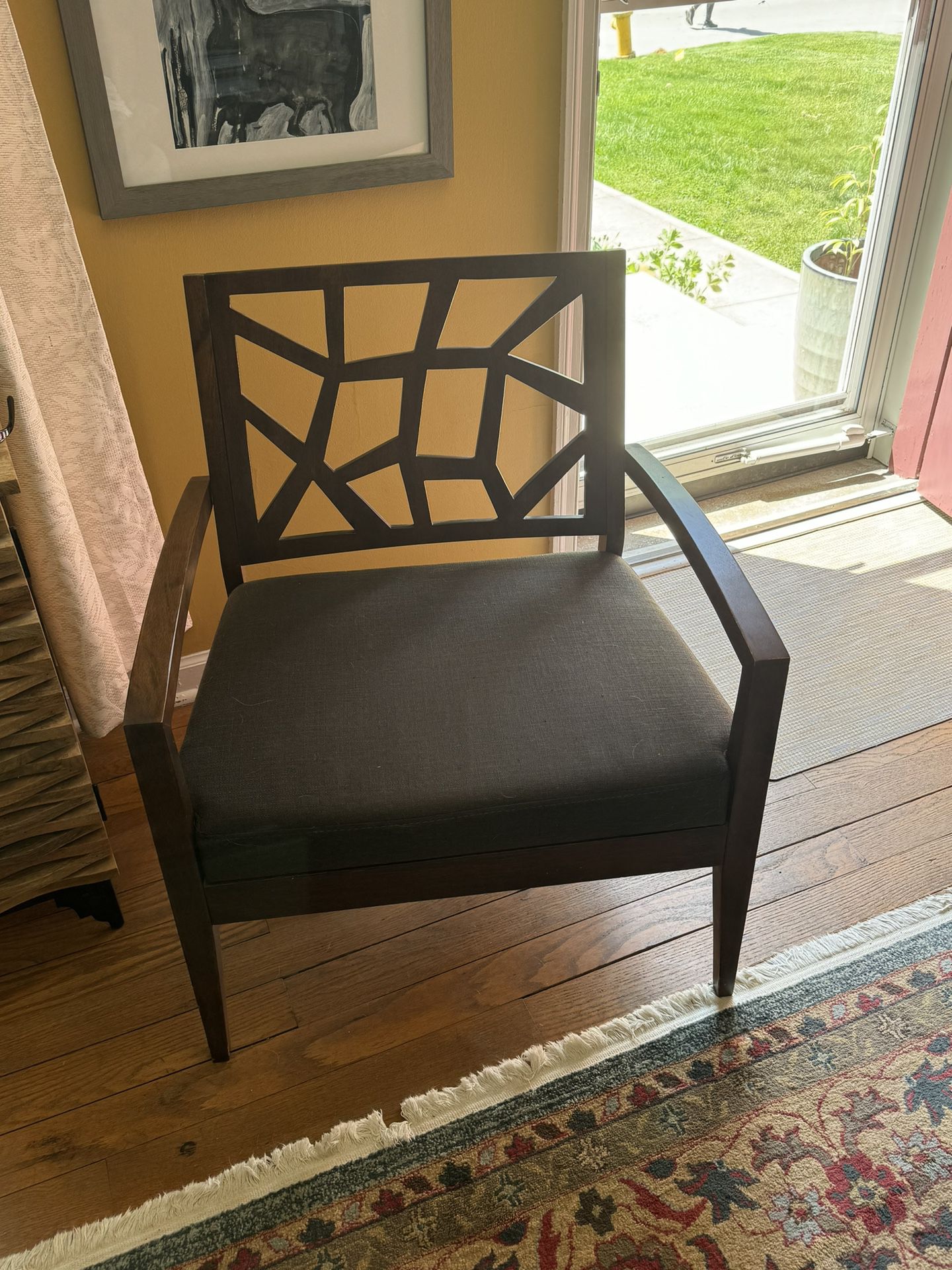 Wide seated Mid Century Modern Accent Chair 