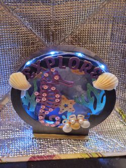 Underwater Pop Up wooden Table Stand/ Sm