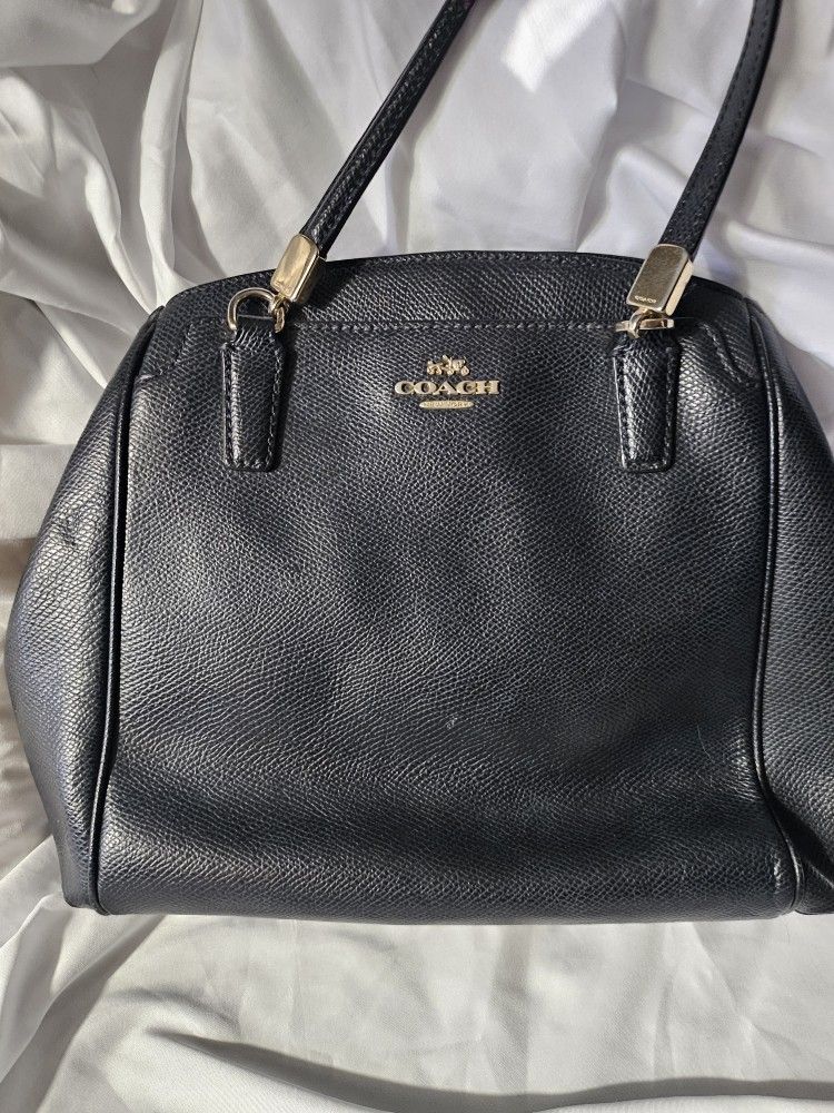 Black Leather Coach Satchel