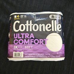 $5 EACH (2 Available) Cottonelle 4=16 Ultra Comfort Mega Roll Toilet Paper