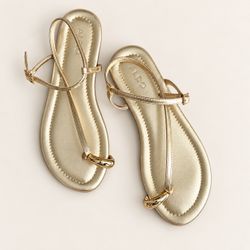 ALDO Metallic Gold Ankle-Strap Sandals — Women’s US Size 7