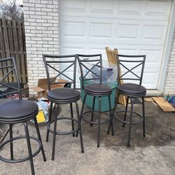 Bar Height Metal Swivel Chairs