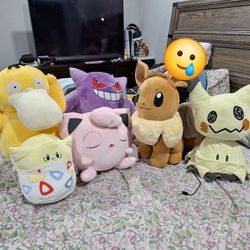 6 Large Pokémon Plushies