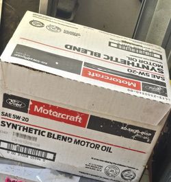 Motorcraft 5W-20 OEM Synthetic Blend — New 12 Qt Case — Unopened