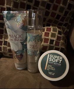 Bath & BodyWorks-MAGIC IN THE AIR-SET-Diamond Shimmer Mist, Body Butter & Cream.
