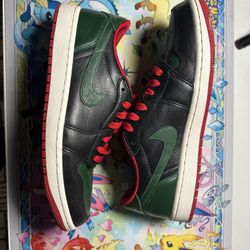 Woman’s Jordan 1 Low Black Gorge Green 10.5 Woman