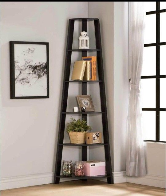 New ❣️5 Tier  Corner Shelf  Espresso Color