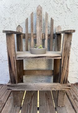 Rustic Wooden Chair Plant Stand / Garden Decor