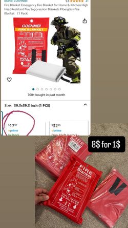 Fire extinguisher fire blanket