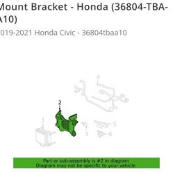 OEM For 2019-2021 Honda Civic Radar Bracket 