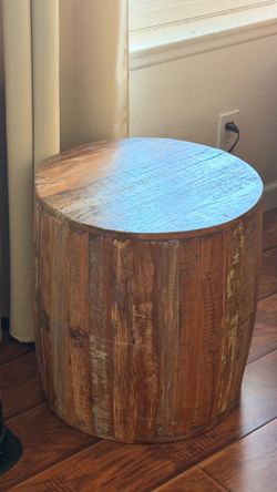 Drum barrel side table