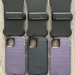 3 iPhone 11 Otter box Defender With Holster Clip Excellent Condition Like New 