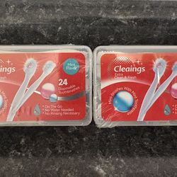 NEW - (Qty 2) 24-Packs Cleaings Disposable Toothbrushes