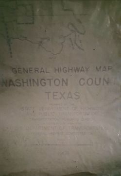 1968 WASHINGTON COUNTY General Hwy Tx DPS Map