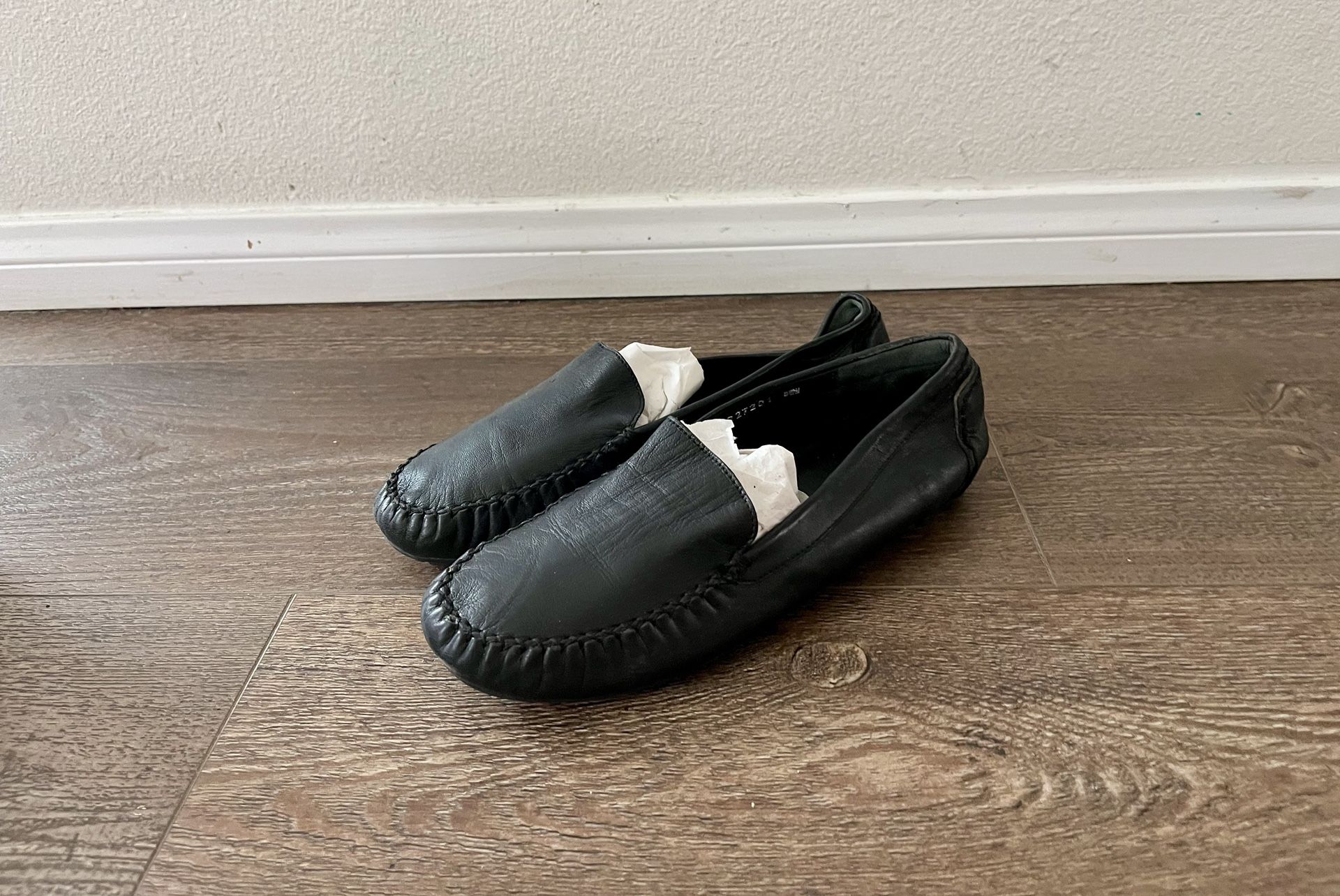 Men's Black Leather Loafers