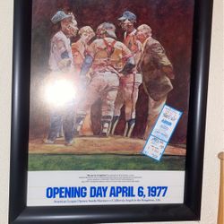 Seattle Mariners Opening Day April 6,1977 Ticket And Picture 