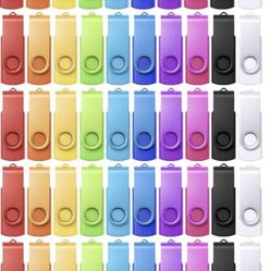 45 Pcs 128mb Flash Drive Pack Portable USB Thumb Drives Flash Mixed Colors