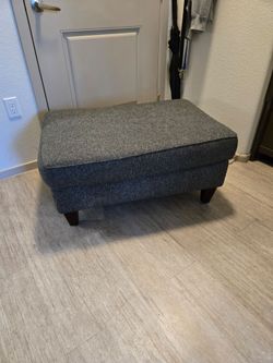 Large Gray Ottoman