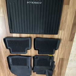 Toyota Corolla hatchback 2019 - 2025 OEM floor mat set and rear cargo mat