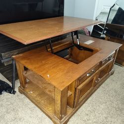 Rising Table & 2 End Tables