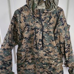USMC Tennier All Purpose Parka Long Hooded Camouflage Medium REG.