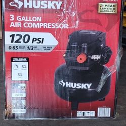 Husky 3 Gallon 120 PSI Air Compressor 