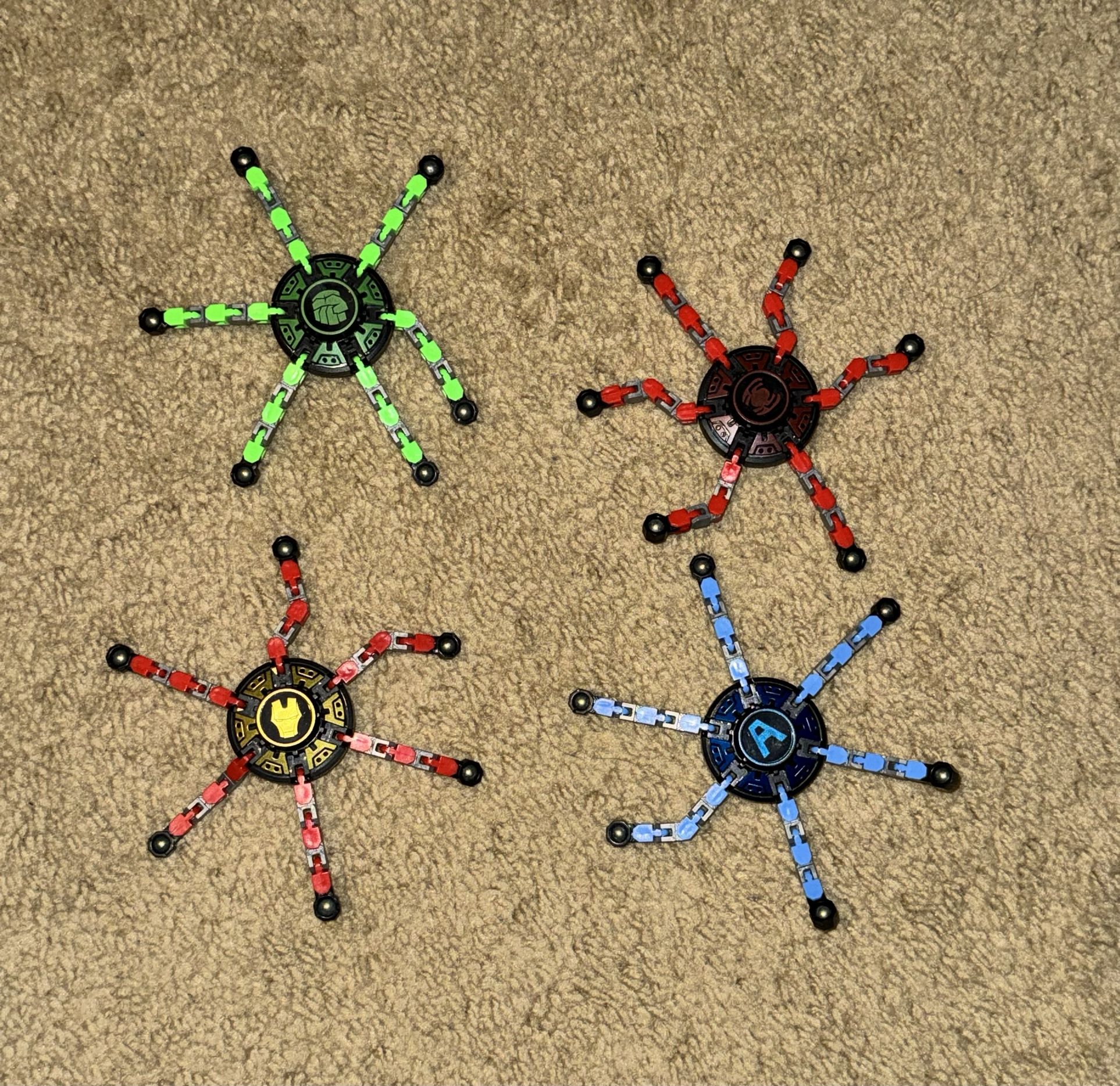 Fidget Spinners (posable) (Set of 4 - Avengers)