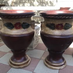 New Flower Pots Made Out Of Clay Beautiful Yard Decoration 
