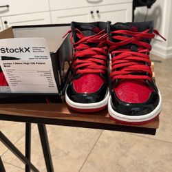 Jordan 1 Retro high OG Patent Bred Size 8 