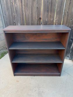 Vintage Wooden Bookshelf (Re-Stained Grey) with Homemade Shelf’s