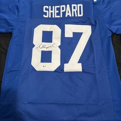 Sterling Shepard Autographed Signed Jersey Beckett Witnessed