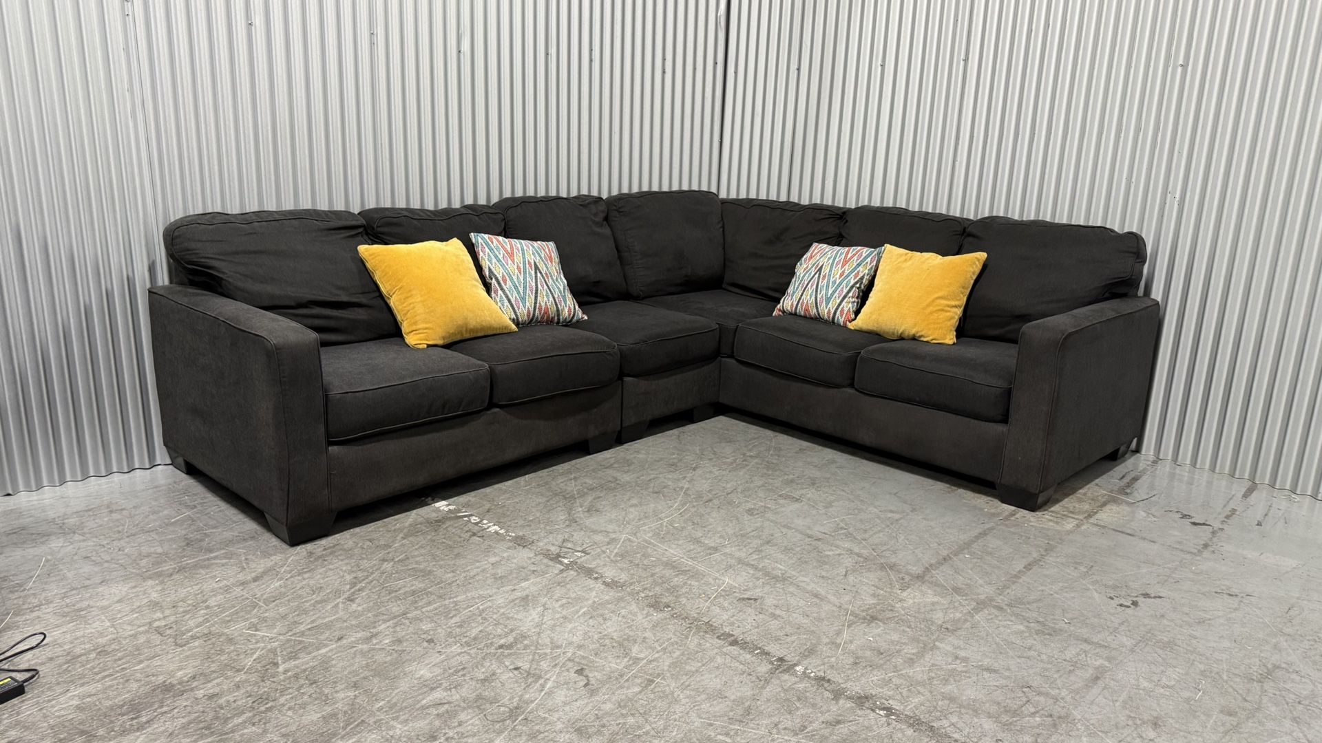 Gray Sectional Sofa Couch L Shaped