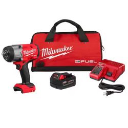 ♨️New Milwaukee (2967-21b) M18 FUEL 18V Lithium-Ion Brushless Cordless 1/2 in. Impact Wrench w/Friction Ring Kit w/One 5.0 Ah Battery and Bag Firm Pri