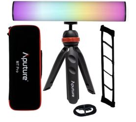 Aputure MT Pro,RGBWW Mini Tube Light,2,000K - 10,000K Led Video Light Wand,Pixel-Mappable,Built-in 9 System FX App Control for for Vlogging, Photograp