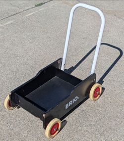 Brio / Moover wooden kids push pram toys