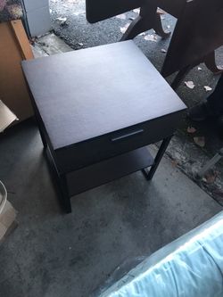 Nightstand, Dark Brown With One Drawer, 1‘7“ Tall X 1’ 1/2” Wide, 1’x4” Deep1 Foot