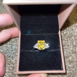 Moissanite VVS1 925 Silver Ring 