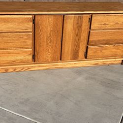 MCM Solid wood Long 9 Drawer Dresser (Matching Queen headboard available)