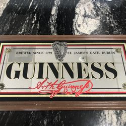 Vintage Guinness Beer Mirror 