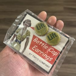 Vintage Collectible Lift Bottle Cap Earrings