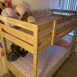 Ikea Bunk Bed + Two Bunk Mattresses