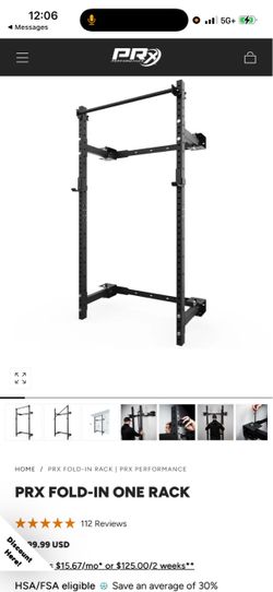 PRx Fold-In ONE Wall-Mount Squat and Bench Press Rack w/ Dip Station - Space-Saving Garage Gym Setup $400 need gone by Tuesday