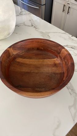Wood fruit bowl