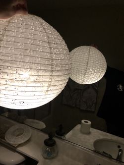 7 Lighted Chinese Lanterns