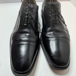 Mens Cole Haan Black Leather Oxford Cap Toe Dress Shoes Size 11.5M 